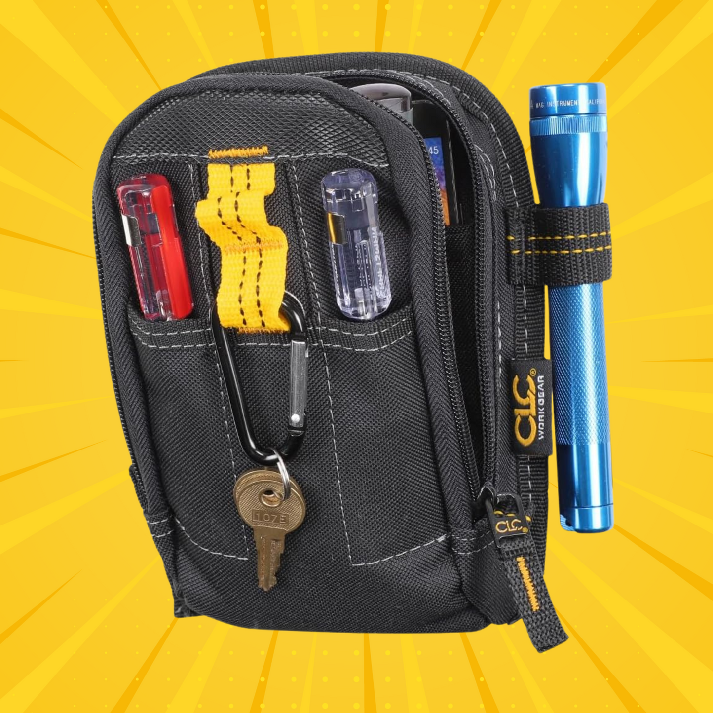 Custom Leathercraft "Carry-All" Mini Pouch - Grip Support Store