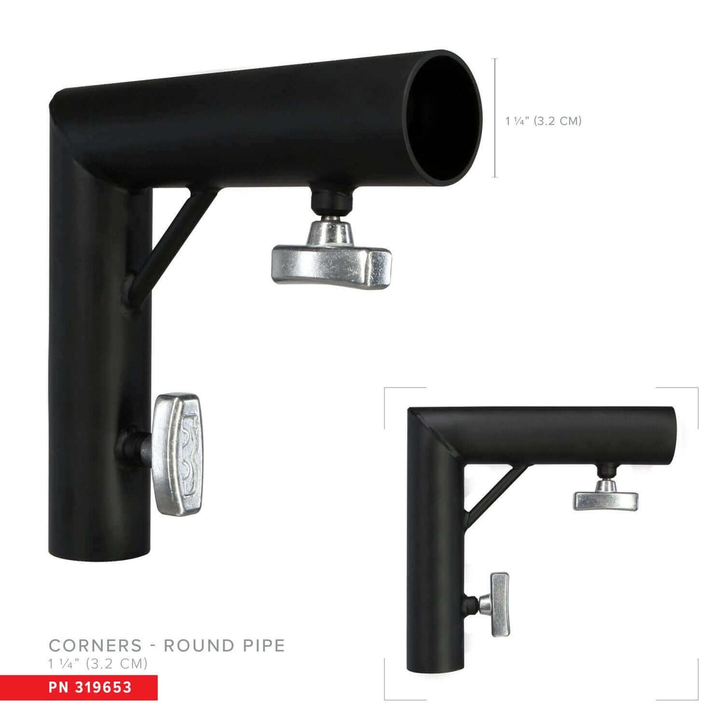 Corner for 1-1/4" Pipe - Grip Support Store