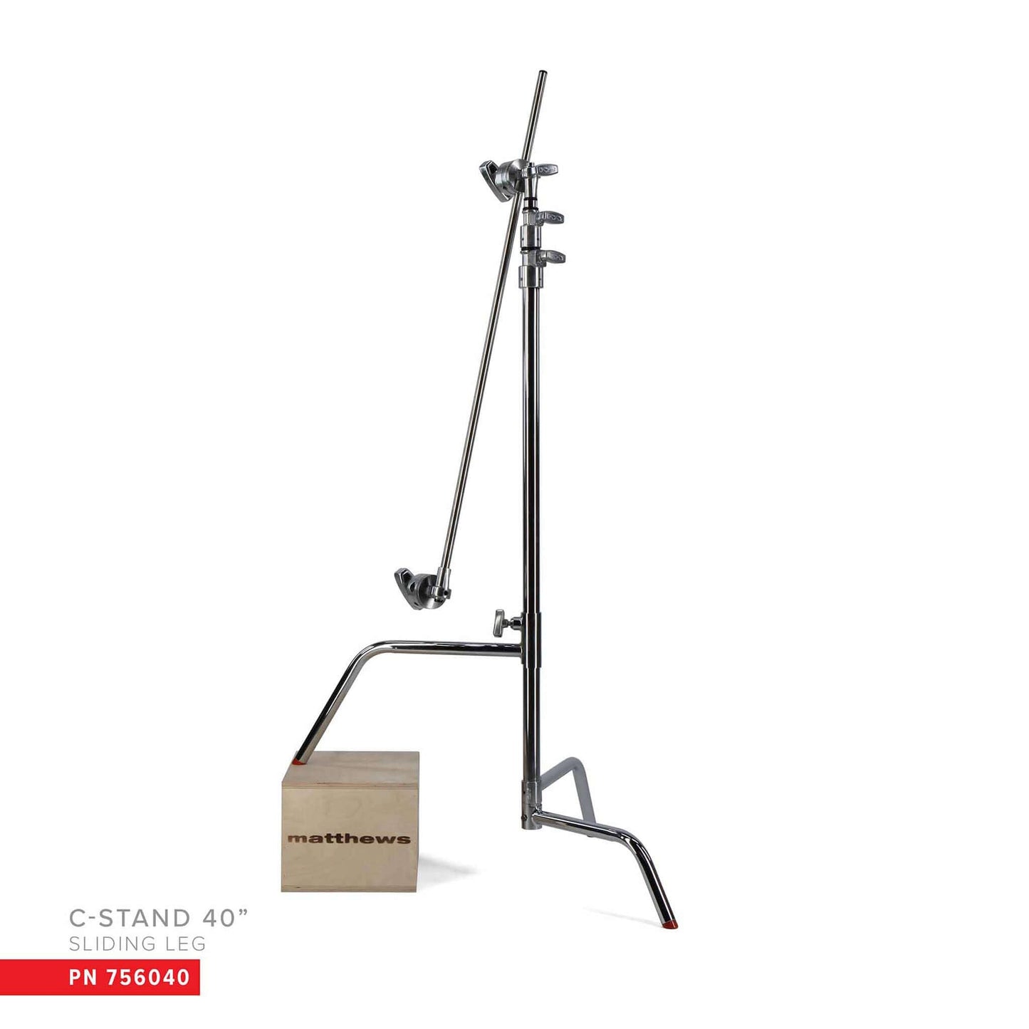 40" C-Stand w/Sliding Leg, Includes Grip Head & Arm Chrome - Grip Support Store