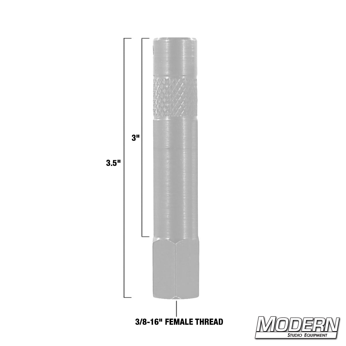 3" Steel Baby Pin with 3/8" Female Thread - Grip Support Store