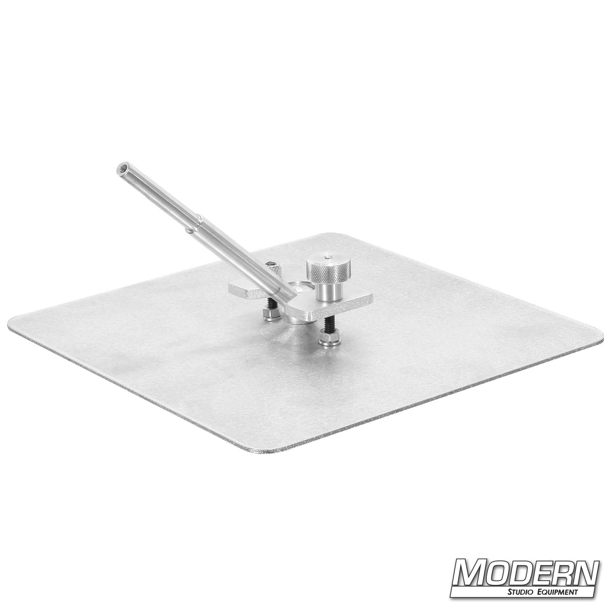 Foam core holder with swivel mount for secure board positioning in film and photo setups.