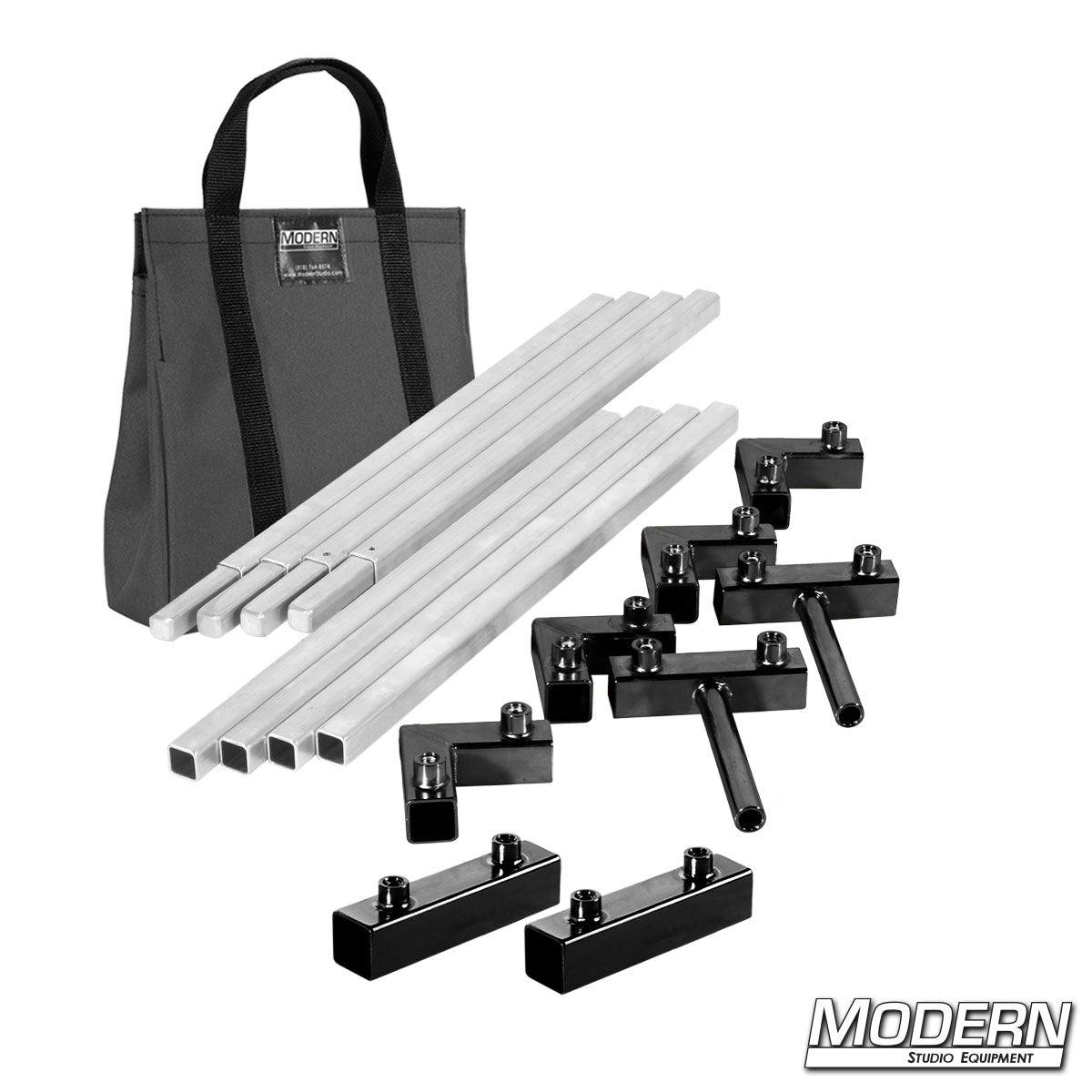 4′×4′ frame (2′ tubes) — gray finish, quick-connect corners | Modern Studio Equipment