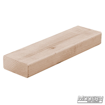 Single wood cribbing piece used on film sets for smooth, level dolly track support