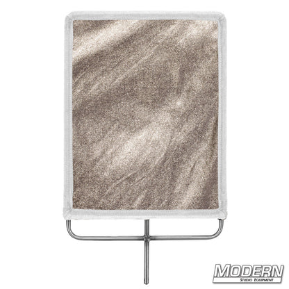 12x18 Gold Lame fabric for high-reflective light bounce, ideal for film, TV, and photo shoots requiring warm lighting effects.