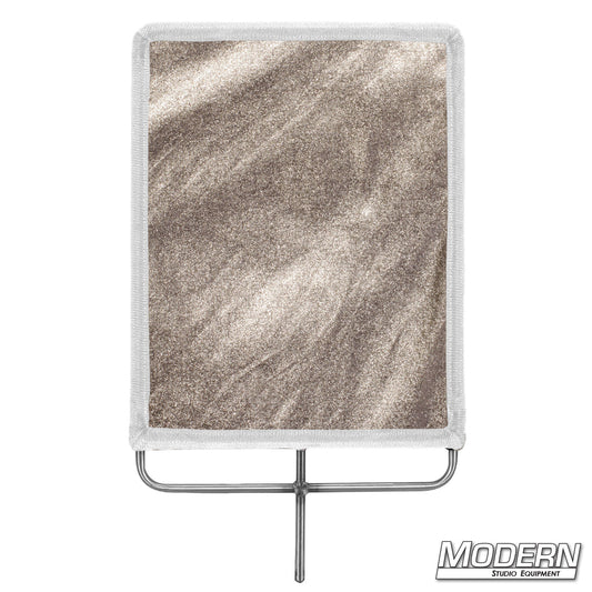 12x18 Gold Lame fabric for high-reflective light bounce, ideal for film, TV, and photo shoots requiring warm lighting effects.