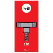 T-Handle 1/4-20 Flat