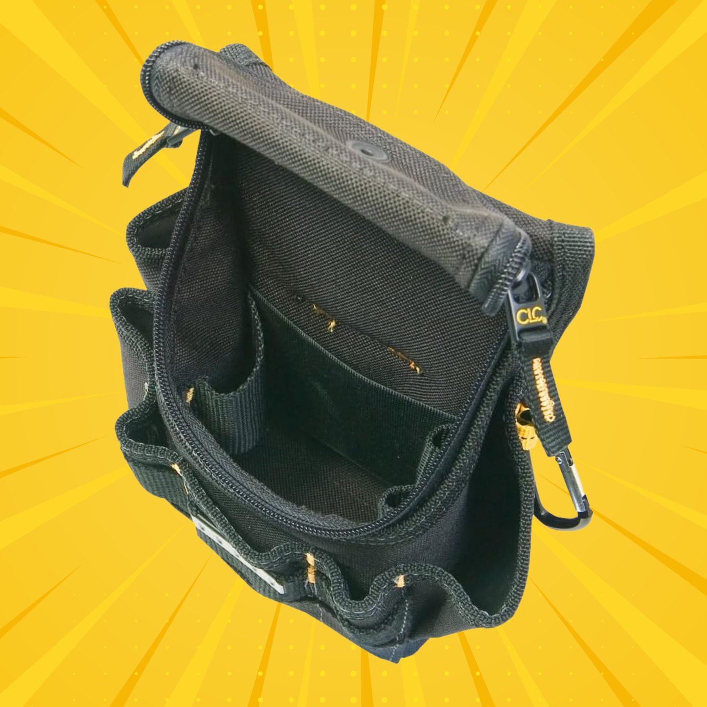 Custom Leathercraft Small 9-Pocket Utility Pouch - Grip Support Store