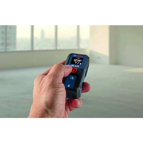 BOSCH 100 Ft Blaze Laser Distance Measure, Includes 2 AA Batteries