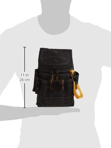 CLC Custom Leathercraft 1524 Ziptop Utility Pouch, Medium, Black, 11 Pockets - Grip Support Store