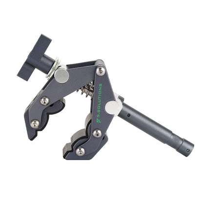 9.Solutions Savior Clamp With Stud, Articulated Jaws, 3.5In Long, 5/8" Baby Pin, Max Load: 66lbs, 9.XS1005A, fit firmly onto any oddly shaped object