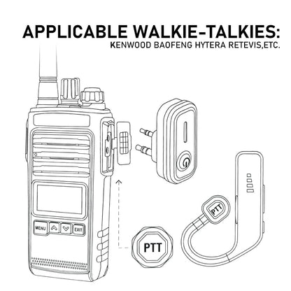 Walkie Talkie Bluetooth Headset