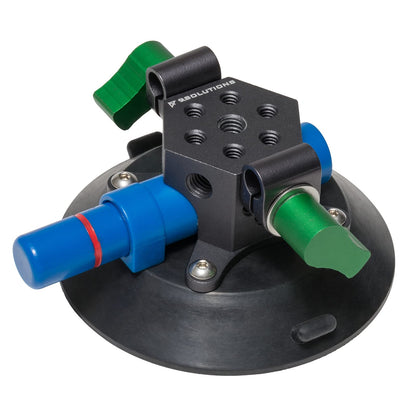 9.Solutions Suction Cup, Unique Cheese Block, 3/8" Rod Clamps on Any Side, 9.VB5105, Duty Power-Grip Industrial Suction Plate for car Mount