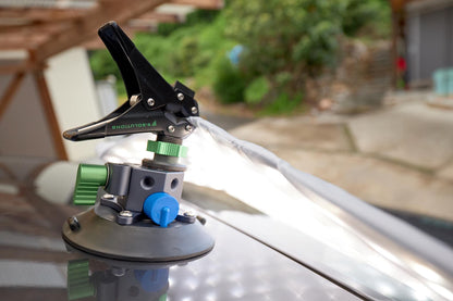 9.Solutions Suction Cup, Unique Cheese Block, 3/8" Rod Clamps on Any Side, 9.VB5105, Duty Power-Grip Industrial Suction Plate for car Mount