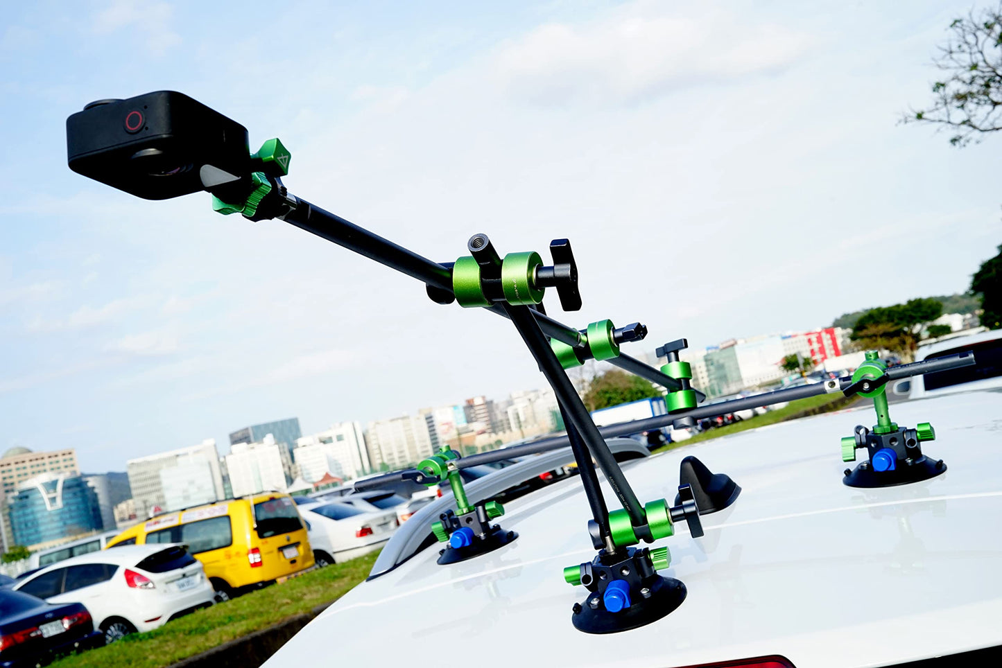 9.Solutions Suction Cup, Unique Cheese Block, 3/8" Rod Clamps on Any Side, 9.VB5105, Duty Power-Grip Industrial Suction Plate for car Mount