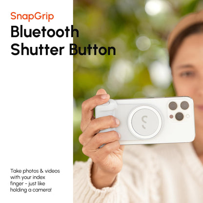ShiftCam SnapGrip Pro - Mobile Battery Grip with Wireless Shutter Button - Magnetic Mount Snaps on to Any Phone - Grip Support Store