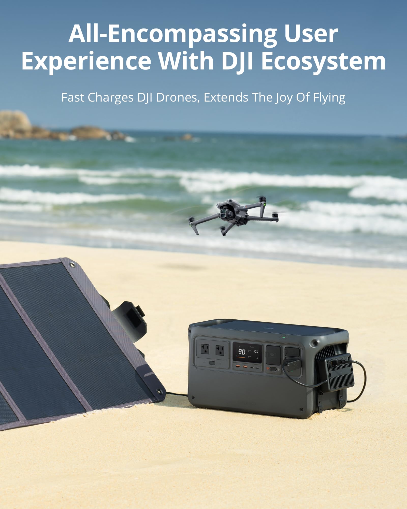 DJI Power 1000 Portable Power Station, 2200W (Peak 2600W) AC/140W - Grip Support Store