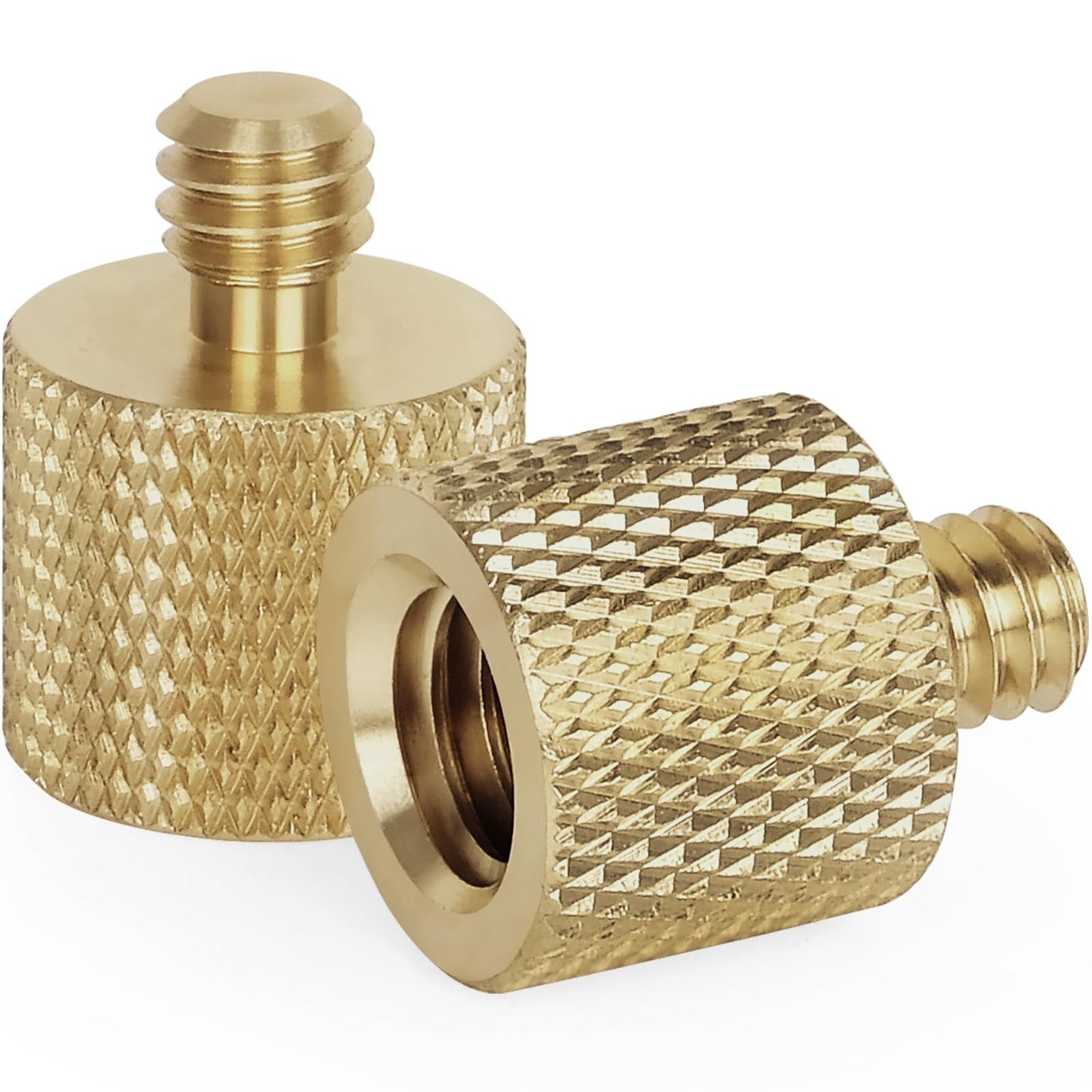 3/8"-16 Female to 1/4"-20 Male Thread (Brass)- 2 Pack