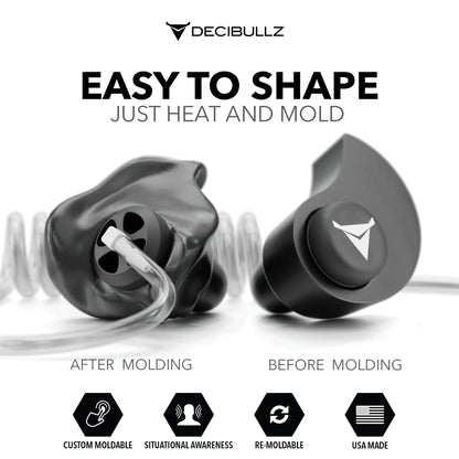 Custom Moldable Awareness Earpiece for Clear Tube, Radio, Surveillance, and Communication Headsets
