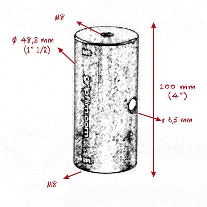 M8 - M8 STARTER PIN 48.3mm ( 1" 1/2 ) SET