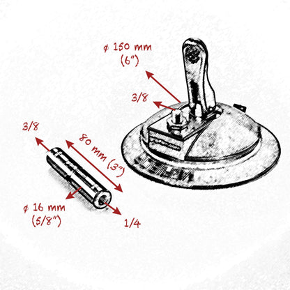 150 mm ( 6" ) SUCTION CUP