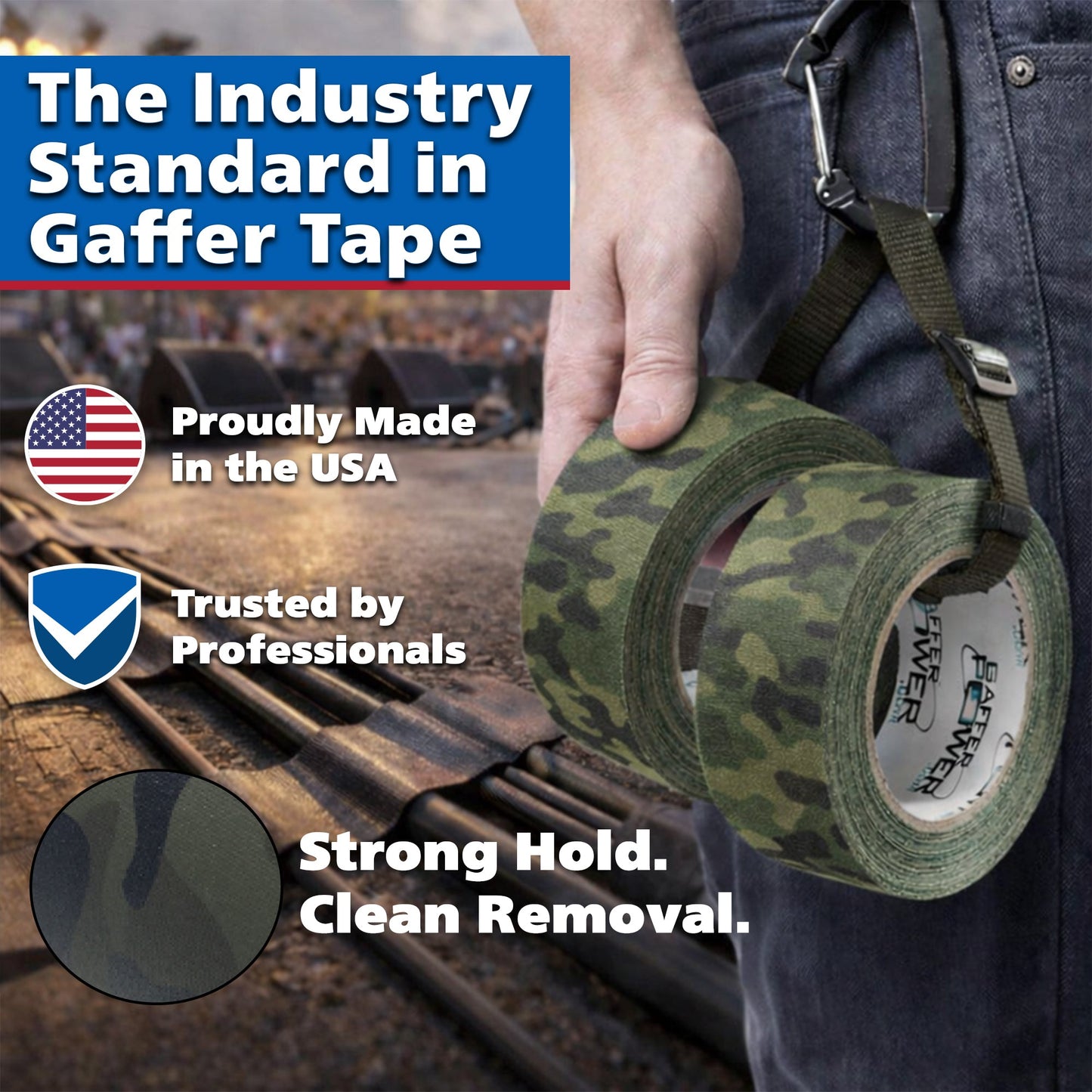 Gaffer Tape - Army Green Camo 2" x 25yd