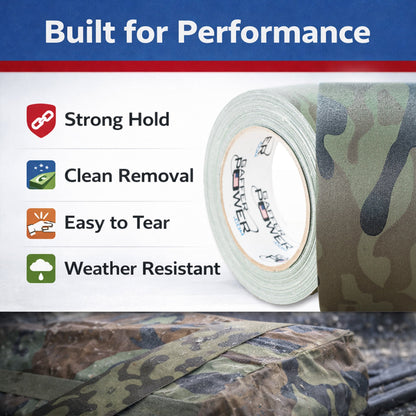 Gaffer Tape - Army Green Camo 2" x 25yd
