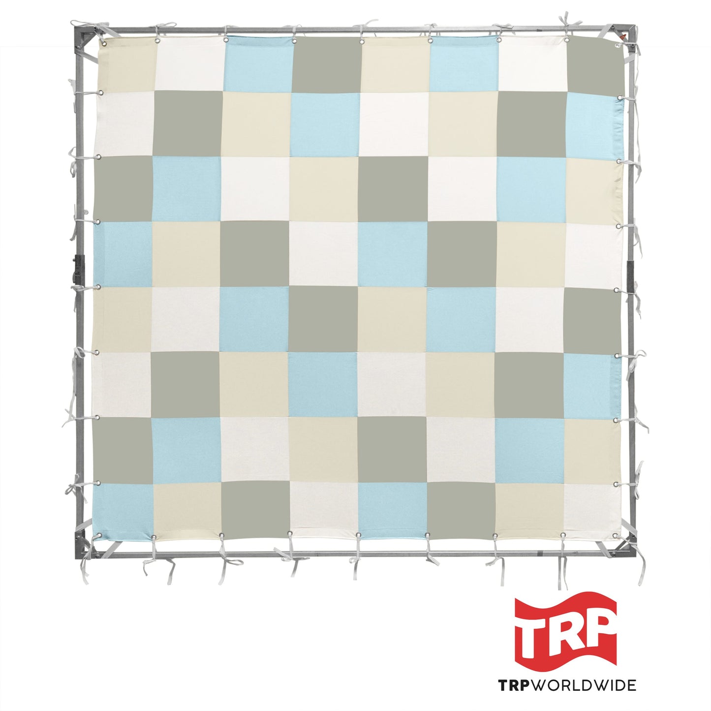 12' X 12' INTERLUDE™ Checkerboard - White/Natural/Blue/Green