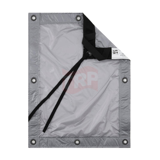 4' X 4' Neutral Gray Grid, Slip-On