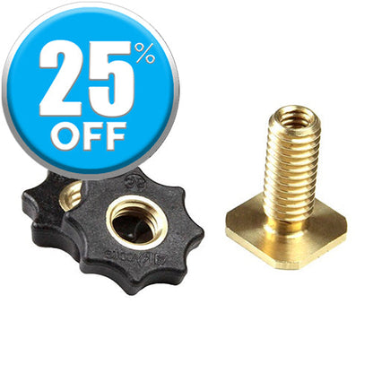 Rycote Brass Shoe Adaptor with Male Thread -  1/4" or 3/8”