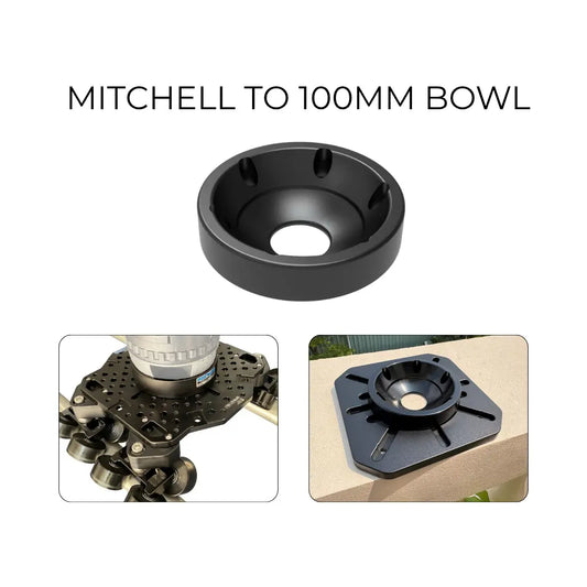 Mitchell to 100mm bowl adapter