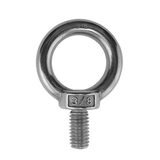 Stainless Steel 3/8" Lifting Eye Bolt / UNC Marine Grade