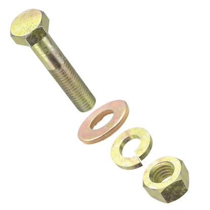 3/8"-16 Hex Bolts, Nuts and Washers - Grade 8 Steel with 9/16 in Head