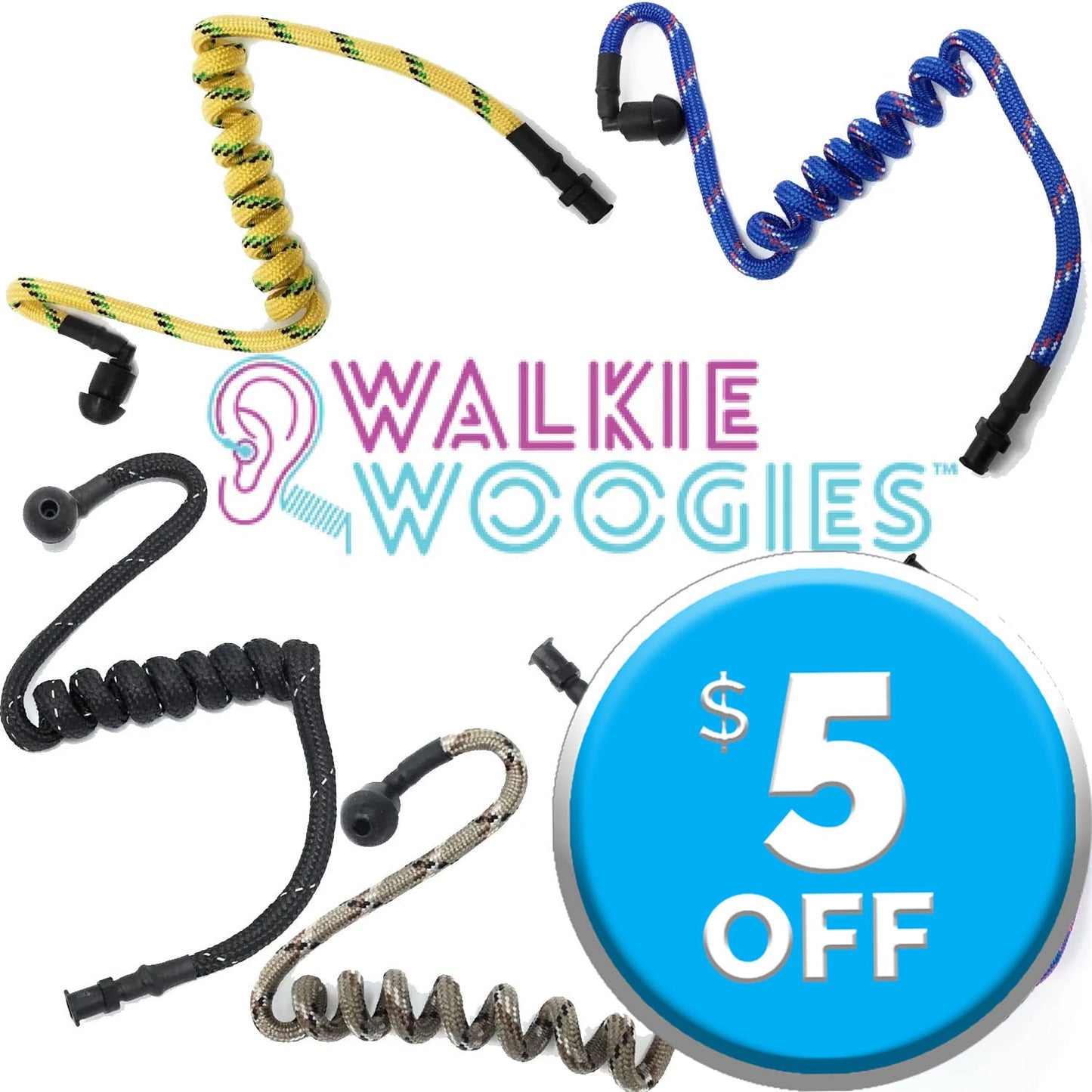 Walkie Woogies - Acoustical Surveillance Tube for Walkie Talkies (Various Colors)
