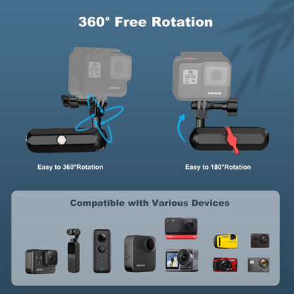 Mechrig Aluminum Ball Head Tube Clamp Bracket for Action Camera - Grip Support Store