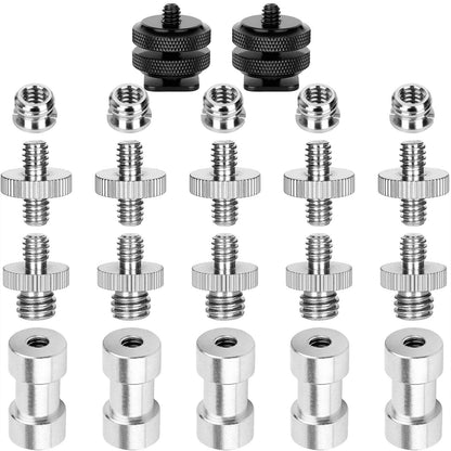 22 Pcs Camera Screw Adapters - 1/4 and 3/8 - Grip Support Store