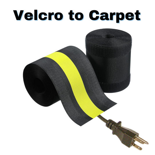 4" Velcro Grip for Cable Cords on Carpets, 2-Pack (10 ft) - Grip Support Store