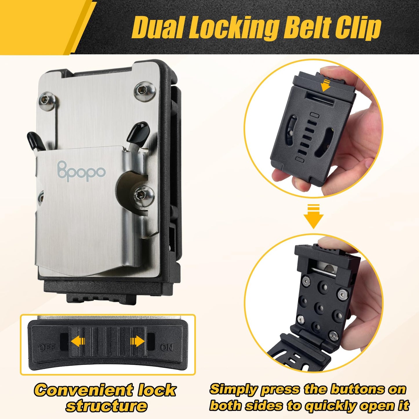 Drill Holder Belt Clip, Fits Up to 2.5'' - Grip Support Store