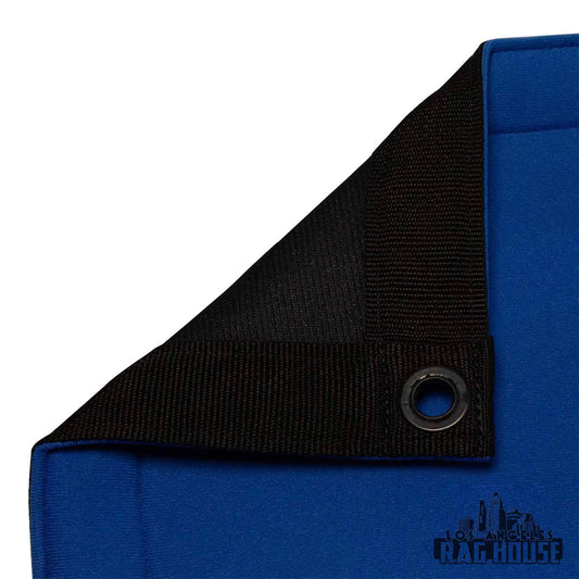 Digital Key Blue Tempo by LA Rag House - blue screen fabric on frame