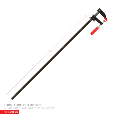 Furniture Clamps with 5/8" Bar Clamp Adapter 6"-36" lengths - Grip Support Store