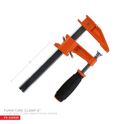 Furniture Clamps with 5/8" Bar Clamp Adapter 6"-36" lengths - Grip Support Store