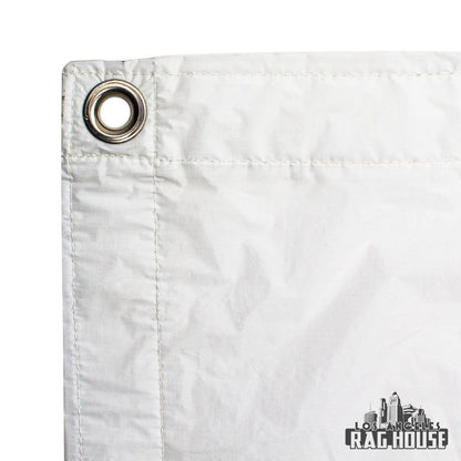 1/2 Grid Noisy White by LA Rag House - white grid cloth diffusion