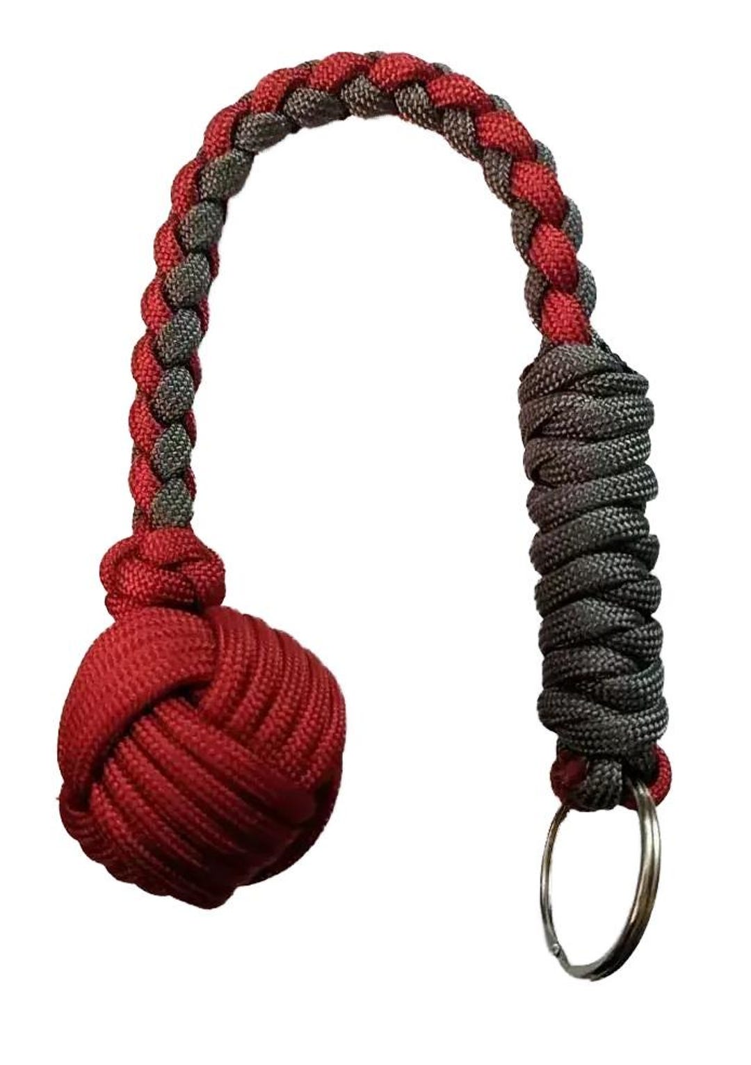 Rattler monkey fist paracord keychain
