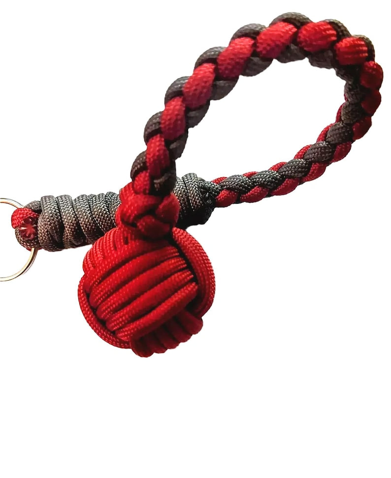 Monkey fist keychain detail