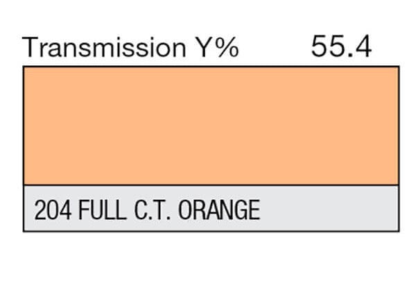 Lee Filters 204 Full CTO - 48" x 25' Roll - Grip Support Store