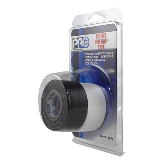 Pro Gaff Pocket Tape 1" x 6yds blk/wht - Grip Support Store