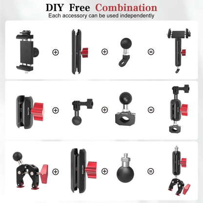 Mechrig Quick-Release 360° Ball Head Phone Mount with Super Clamp - Grip Support Store