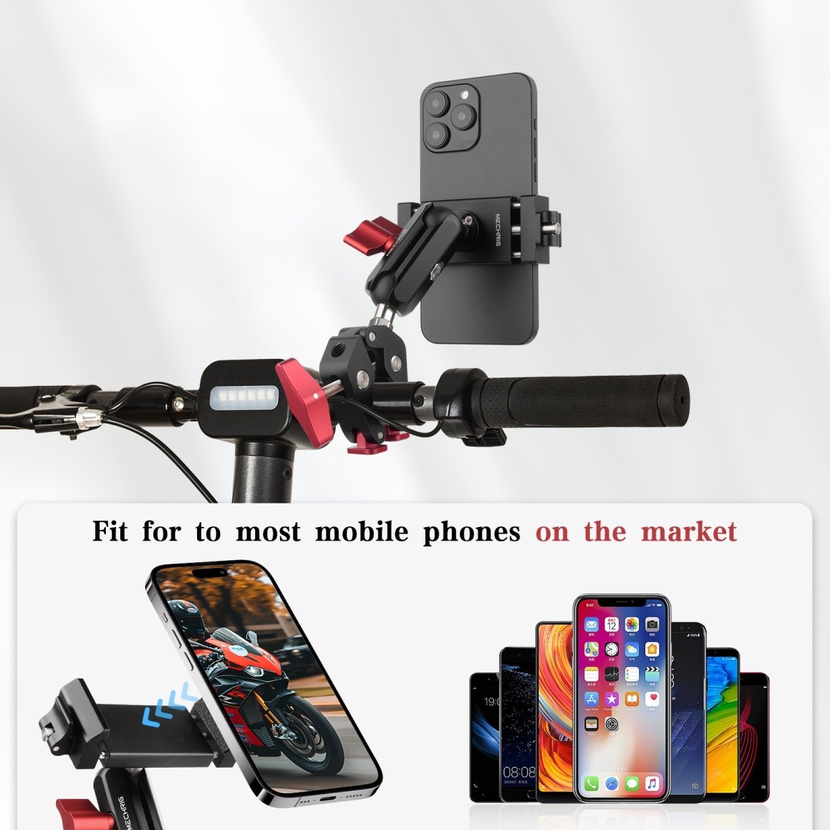 Mechrig Quick-Release 360° Ball Head Phone Mount with Super Clamp - Grip Support Store