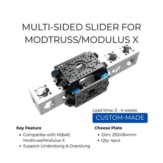 Multi-Sided Slider for Modtruss / Modulus X - camera slider on modular truss