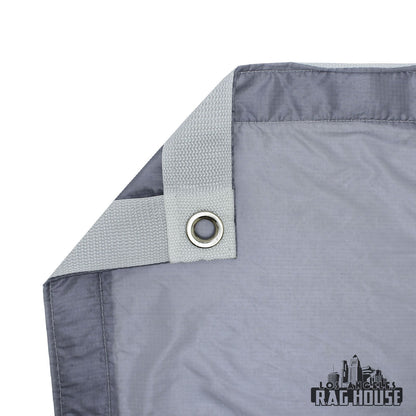1/4 Grid Silent 7% Grey by LA Rag House - fabric detail