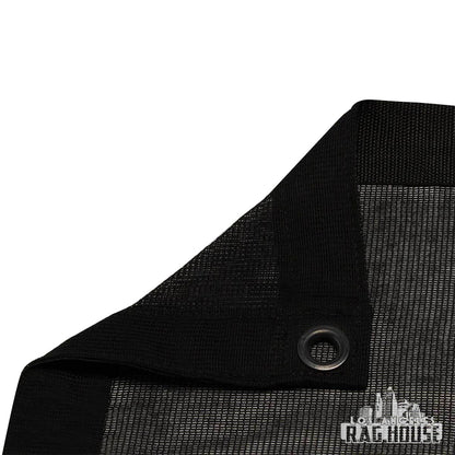 Sharkstooth Black by LA Rag House - scrim weave detail